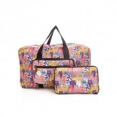 Eco Chic Cats Lightweight Foldable Holdall